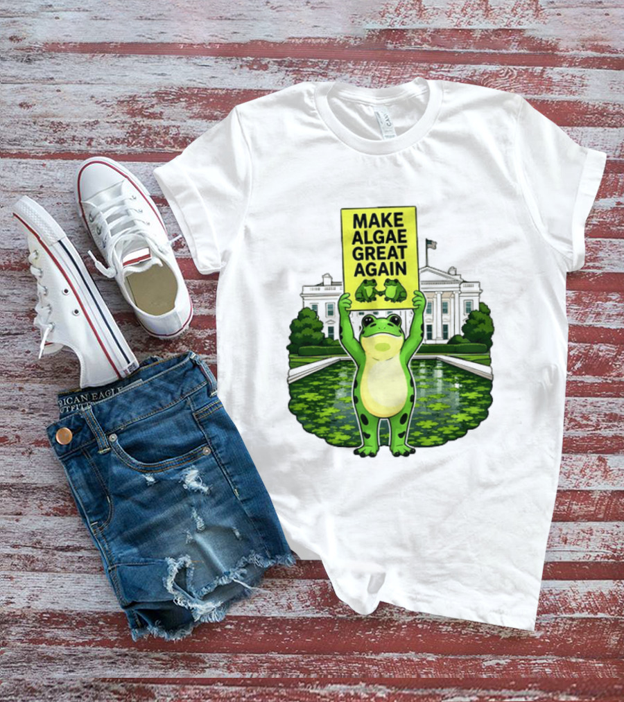 Frogs Team Algae Make Algae Great Again At White House 2026 T-Shirt