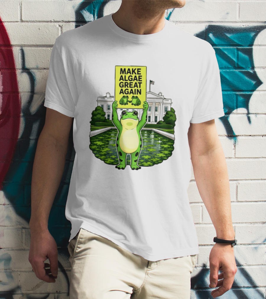 Frogs Team Algae Make Algae Great Again At White House 2026 T-Shirt