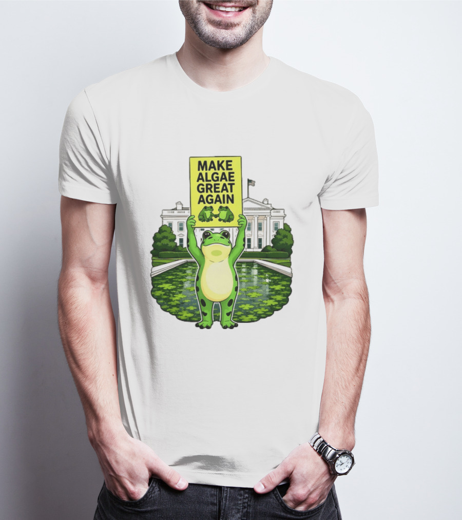 Frogs Team Algae Make Algae Great Again At White House 2026 T-Shirt