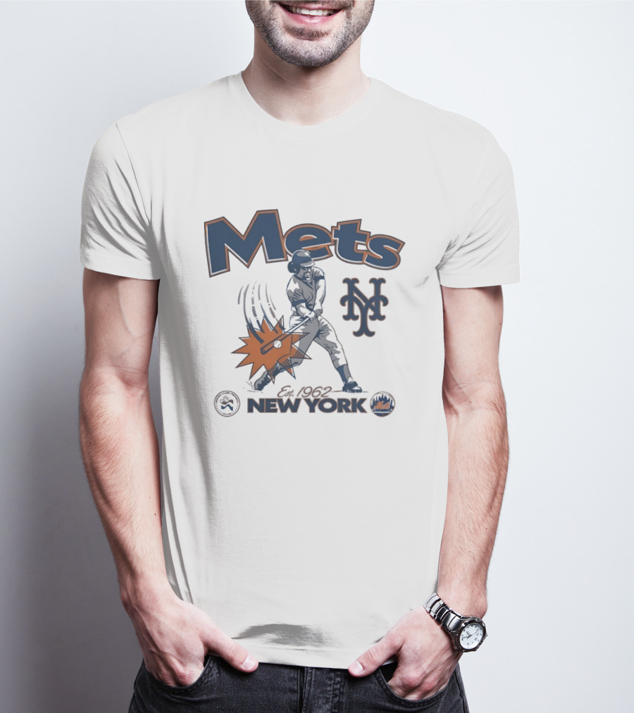 Mets New York Est 1962 Baseball Club National League Centennial 1876 1976 T-Shirt