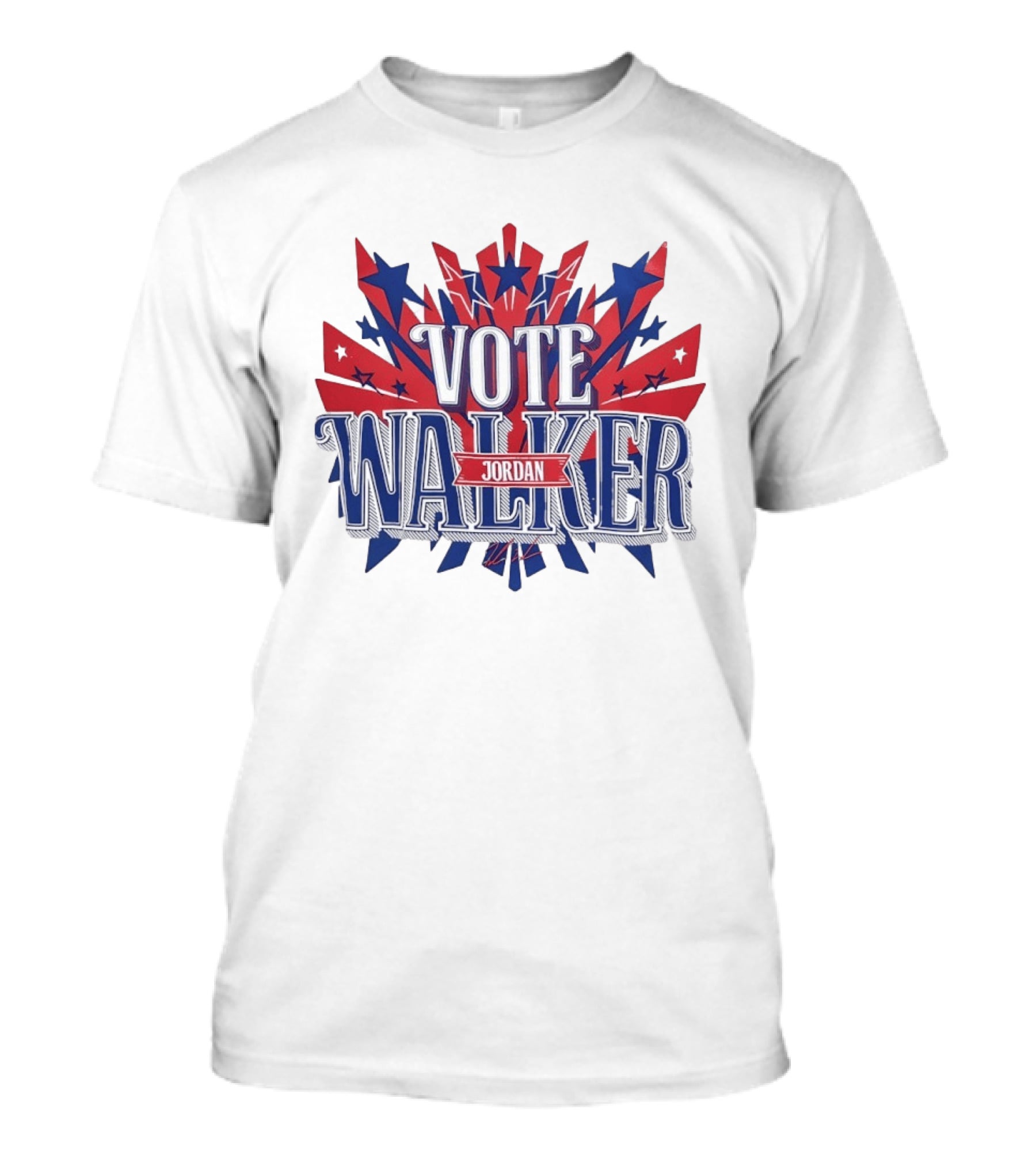 Vote Walker Jordan Patriotic Stars And Stripes T-Shirt