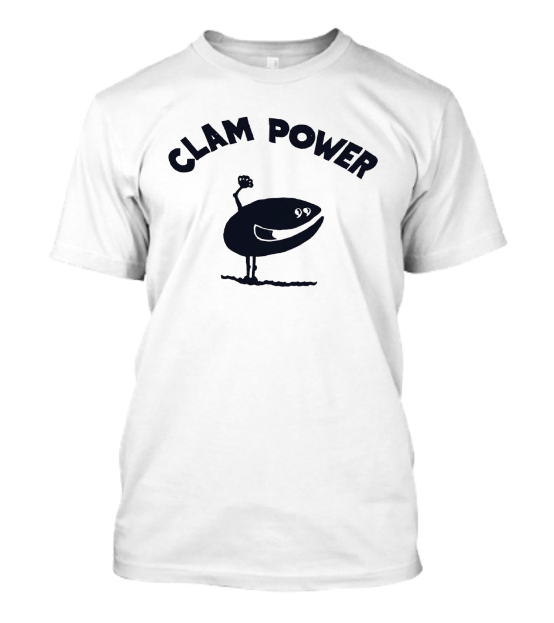 Clam Power Funny Cartoon Clam Arm Flexing T-Shirt