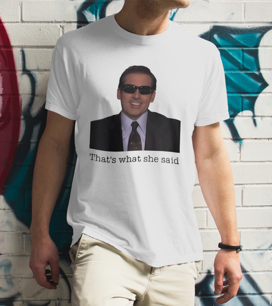 Michael Scott That's What She Said Sunglasses Suit T-Shirt