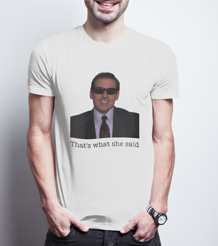 Michael Scott That's What She Said Sunglasses Suit T-Shirt