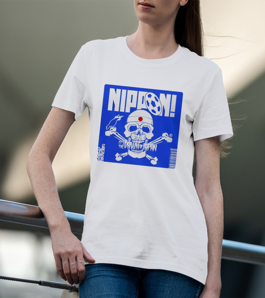 Nippon It's The Dawn Of Japan Skull Crossbones Soccer Ball T-Shirt