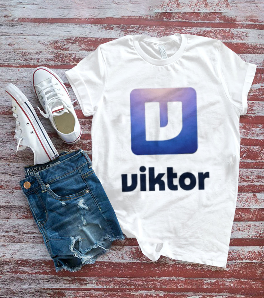 Viktor Square Icon Blue Gradient T-Shirt