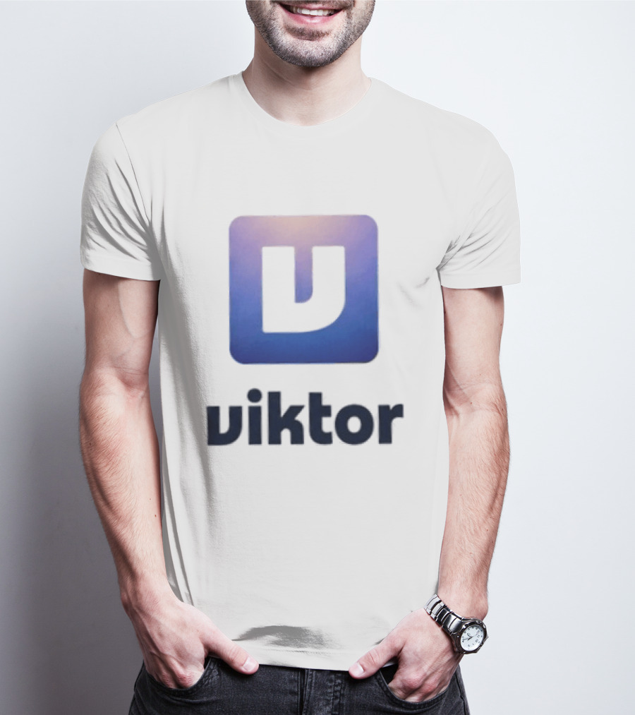 Viktor Square Icon Blue Gradient T-Shirt