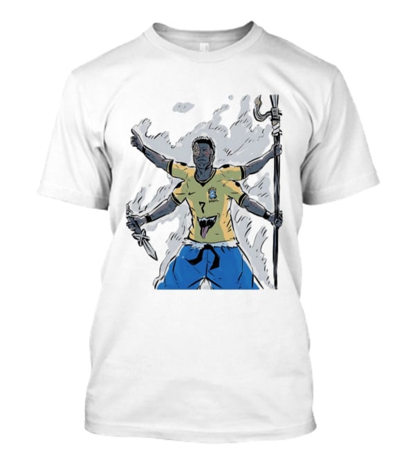 Vini Jr. Brazil Ryomen Sukuna Crossover Anime Character Fusion T-Shirt