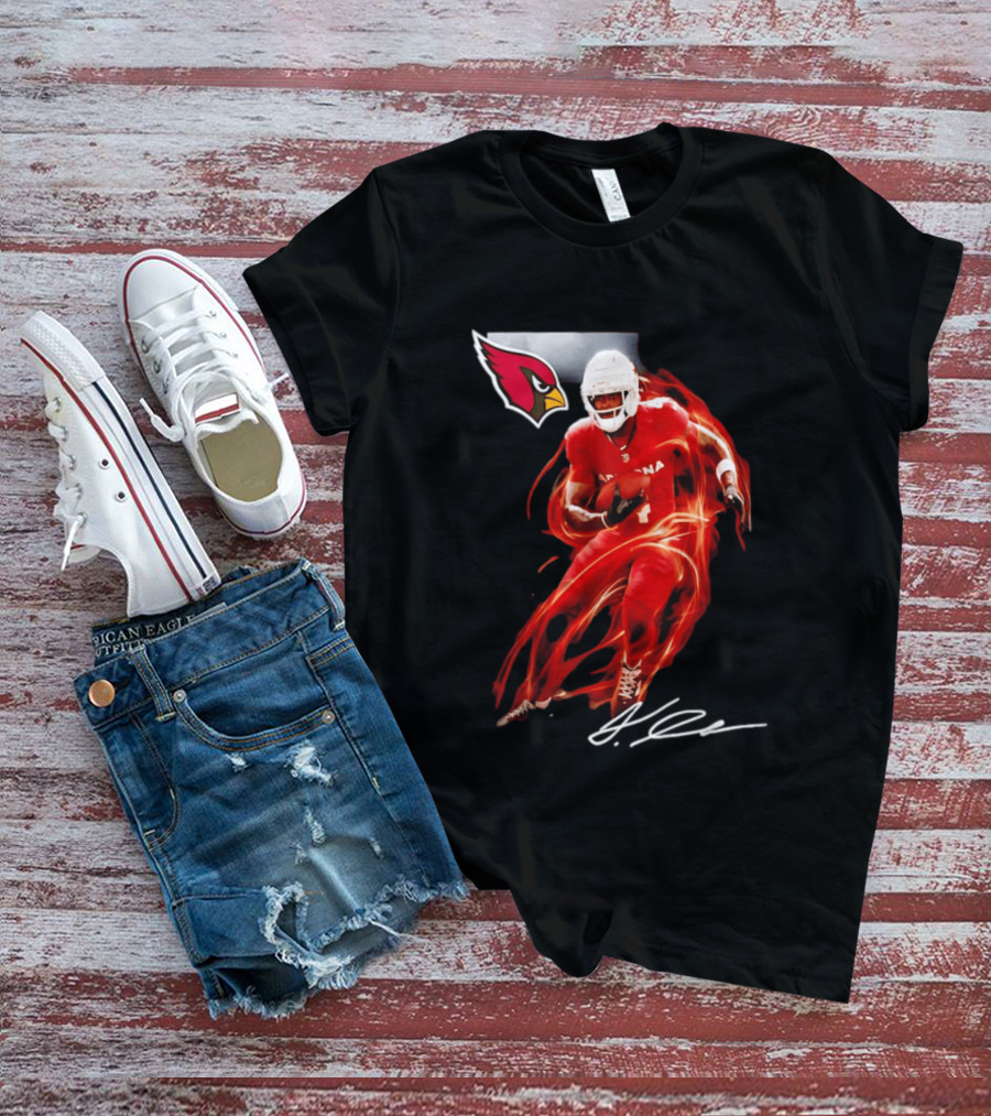 Arizona Cardinals Jeremiyah Love Legacy Rookie Football Player Signature Flame T-Shirt