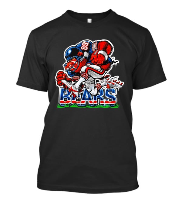 Chicago Bears Football 89 Cartoon Mascot Charge T-Shirt