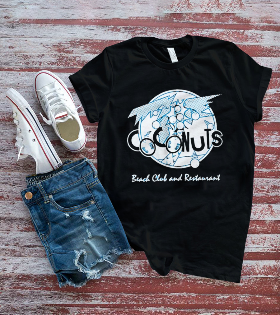 Coconuts Beach Club And Restaurant Tropical Palm Tree T-Shirt