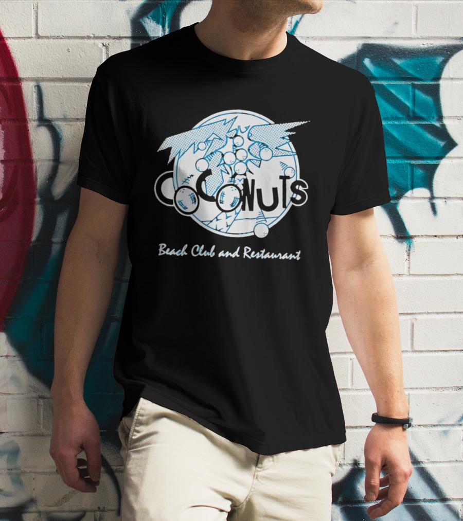 Coconuts Beach Club And Restaurant Tropical Palm Tree T-Shirt