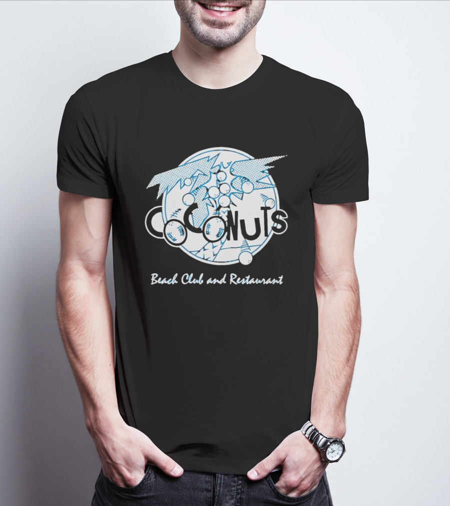 Coconuts Beach Club And Restaurant Tropical Palm Tree T-Shirt
