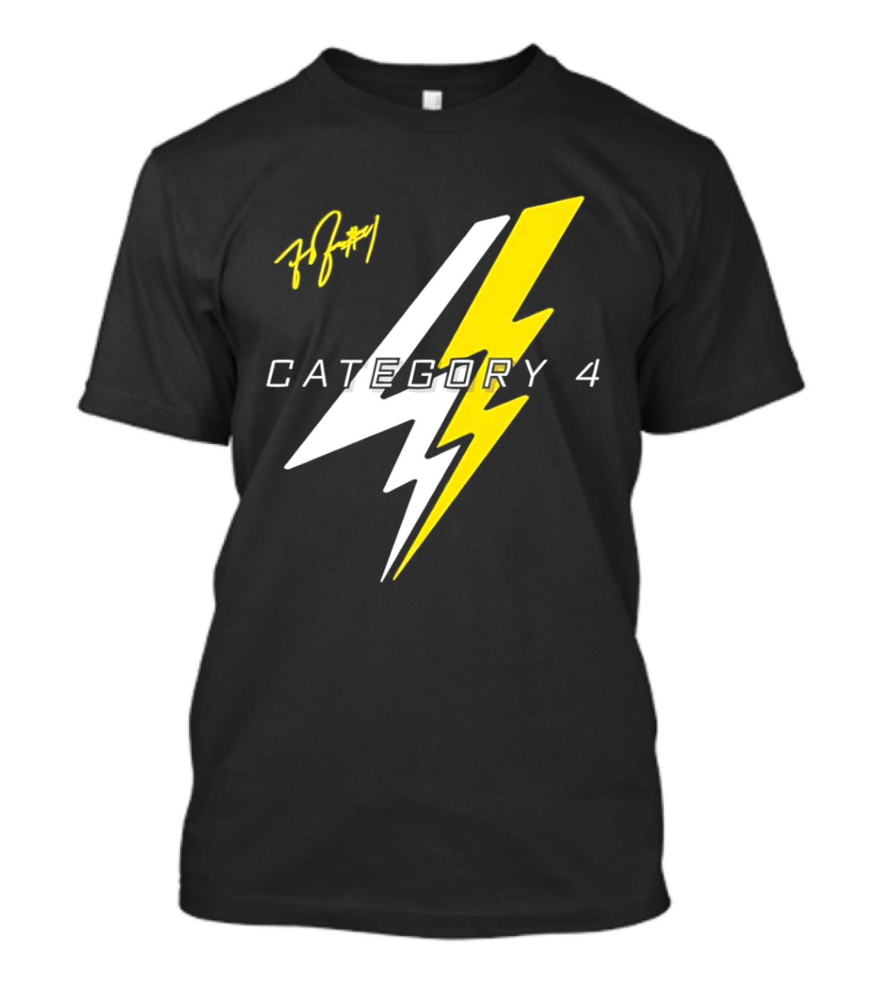 LSU Tigers Flau'jae Johnson Category 4 Lightning Bolt Signature T-Shirt