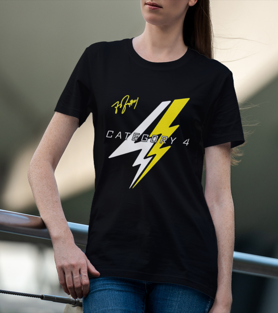 LSU Tigers Flau'jae Johnson Category 4 Lightning Bolt Signature T-Shirt