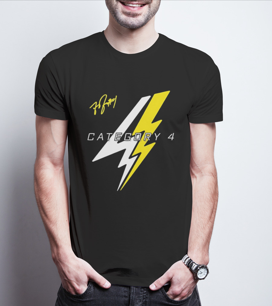 LSU Tigers Flau'jae Johnson Category 4 Lightning Bolt Signature T-Shirt