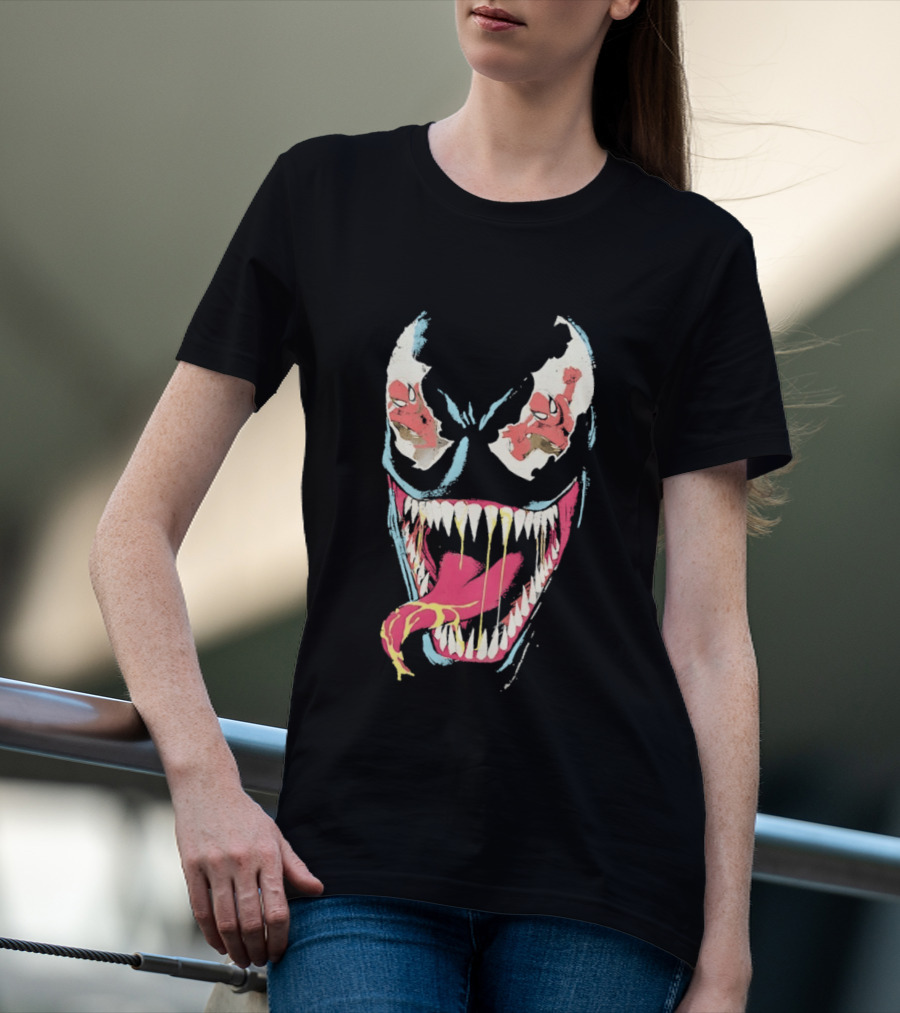 Marvel Venom Spider Man Reflection In The Eyes T-Shirt