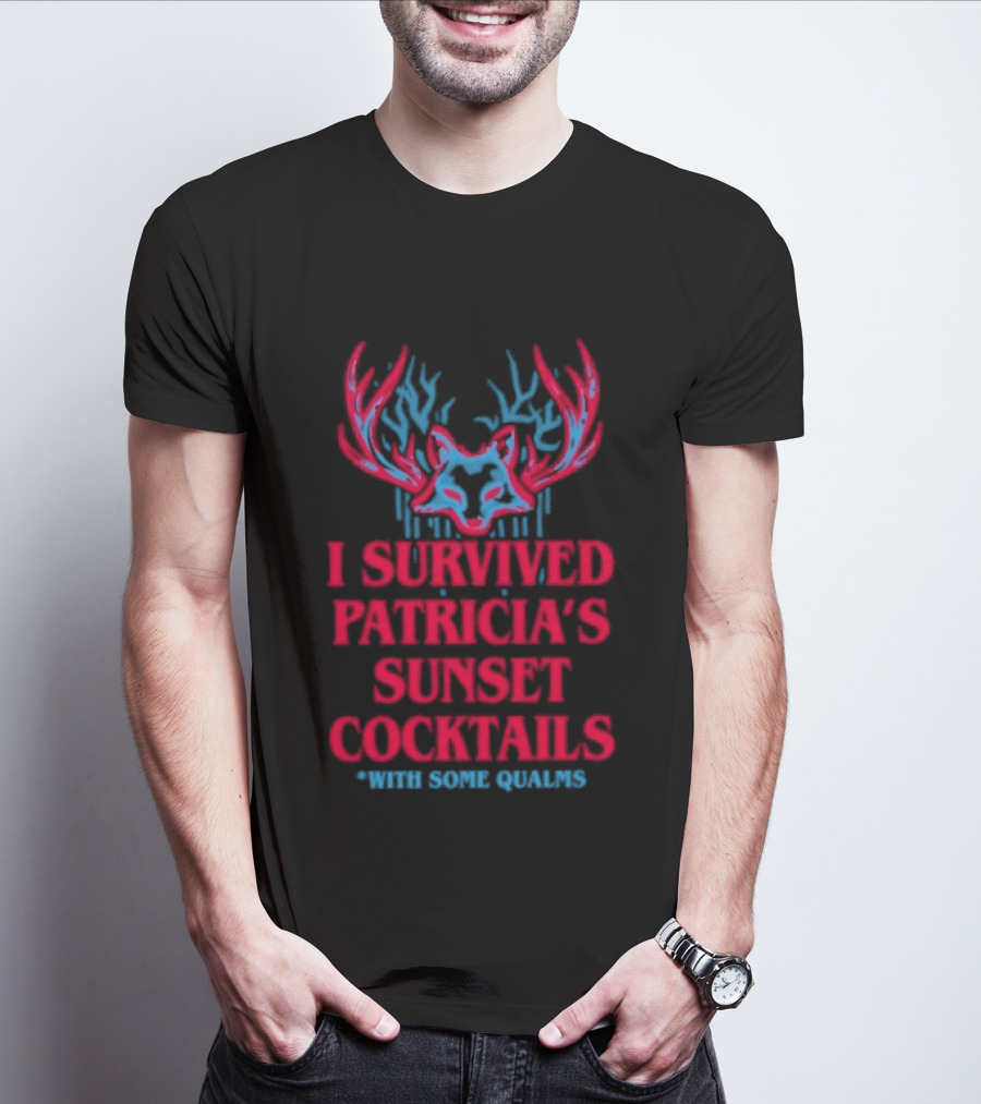 I Survived Patricia's Sunset Cocktails With Some Qualms Fox Antlers T-Shirt
