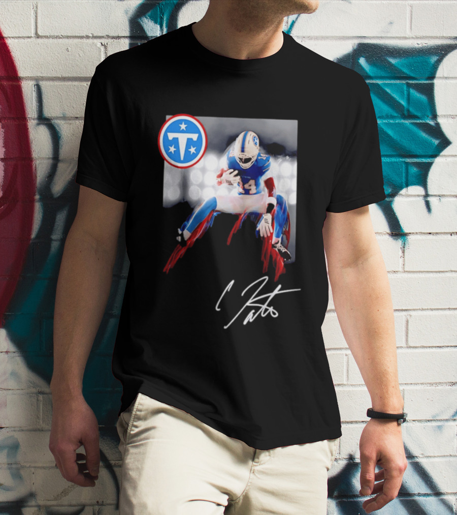 Tennessee Titans Carnell Tate Rookie Legacy 14 Blue Red T-Shirt