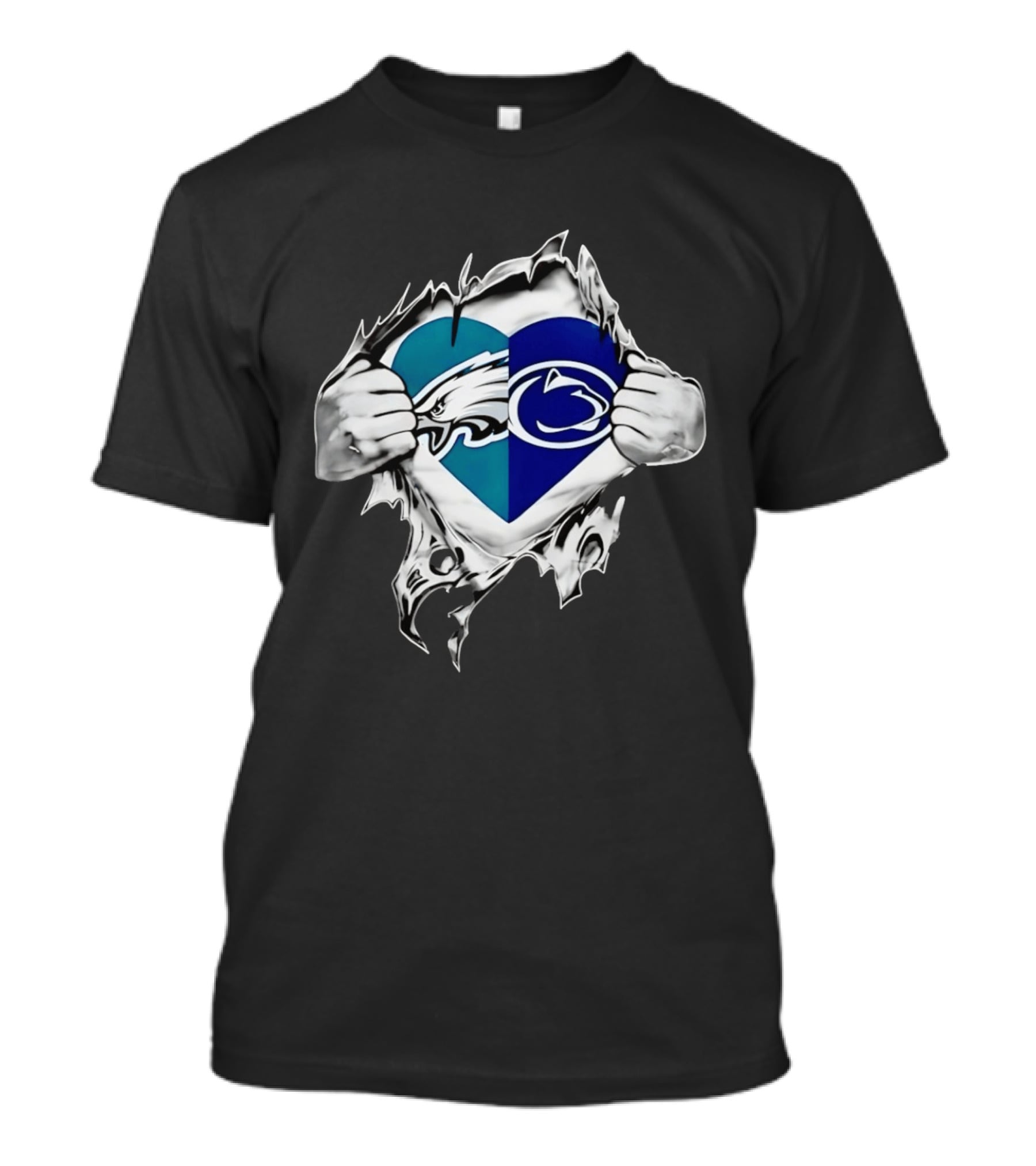 Philadelphia Eagles Penn State Nittany Lions Heart T-Shirt