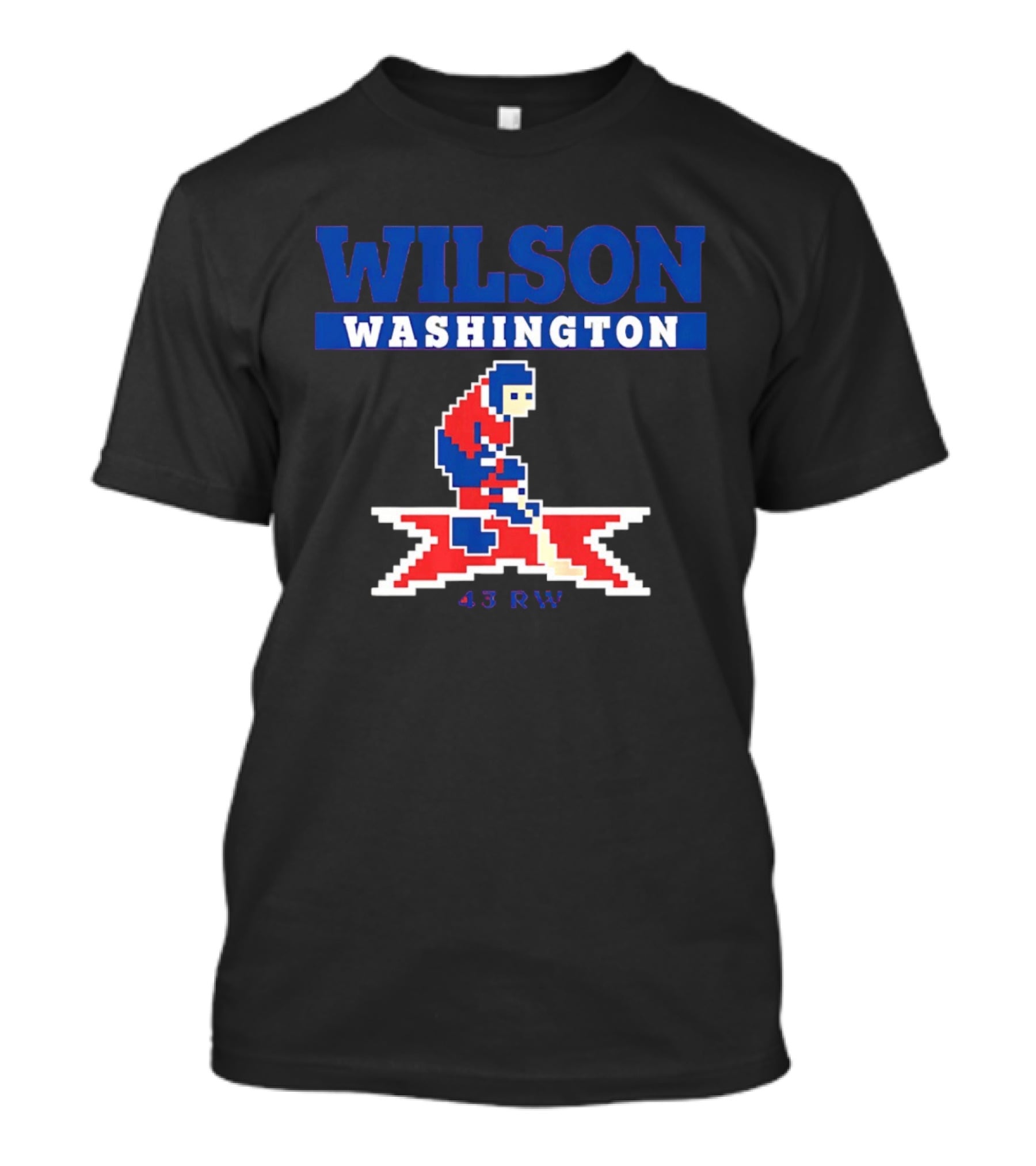 Tom Wilson Washington Capitals 43 RW NHL Pixel Art Hockey T-Shirt