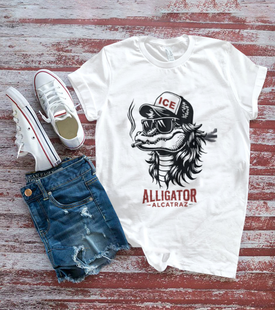 Alligator Alcatraz Ice Smoking T-Shirt