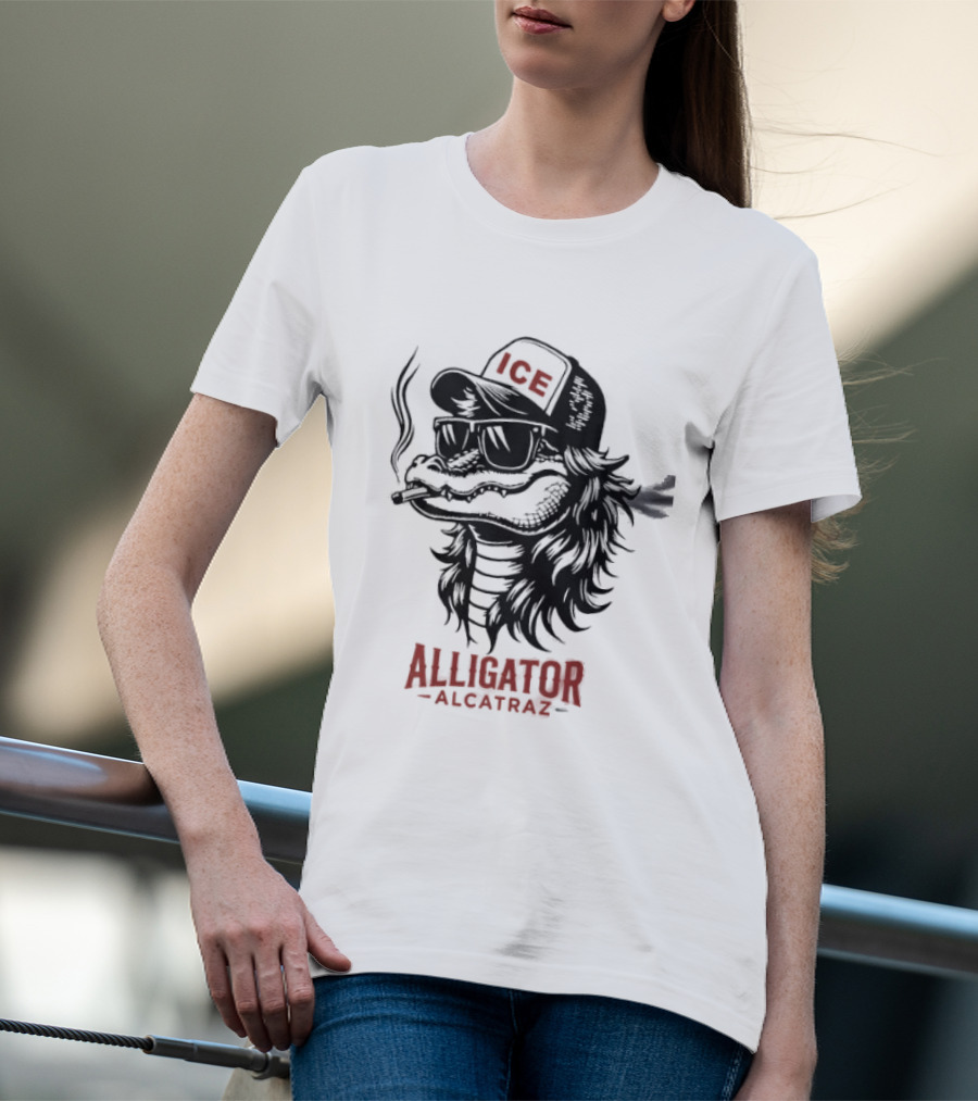 Alligator Alcatraz Ice Smoking T-Shirt