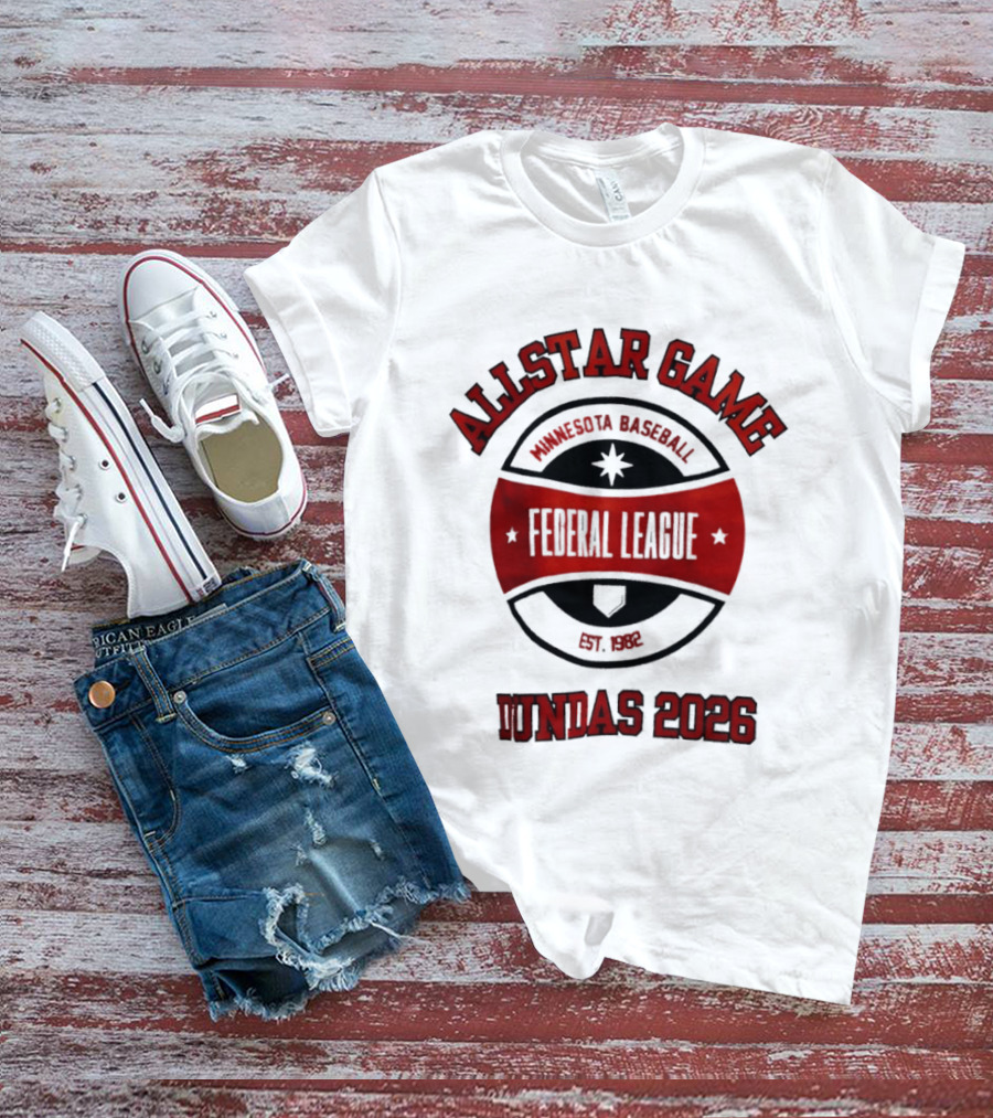 Allstar Game Minnesota Baseball Federal League Est 1982 Dundas 2026 T-Shirt