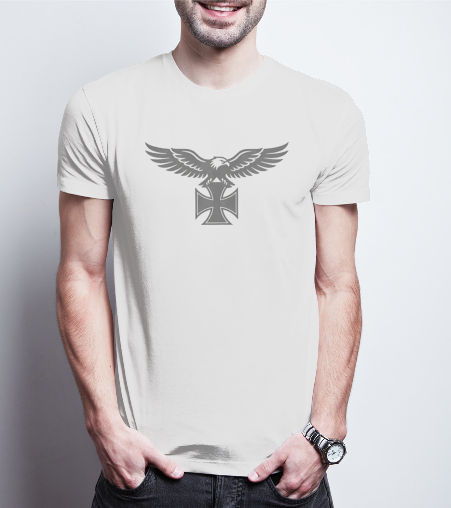 Blackout Eagle Iron Cross Military T-Shirt