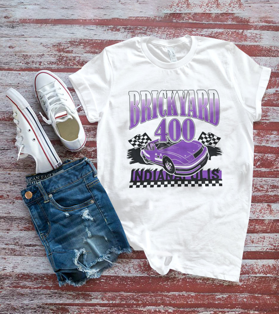 Brickyard 400 Indianapolis Purple Race Car NASCAR Event T-Shirt