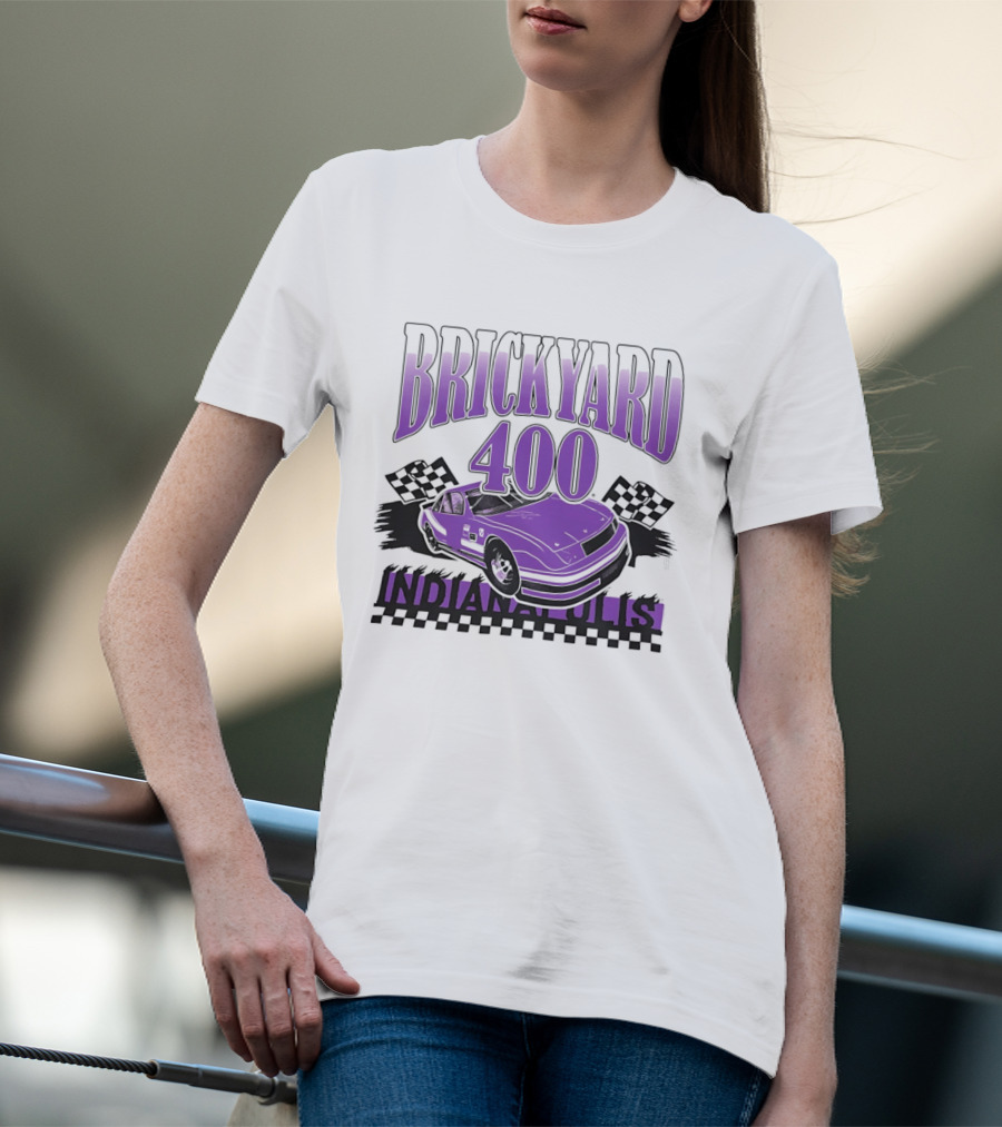 Brickyard 400 Indianapolis Purple Race Car NASCAR Event T-Shirt