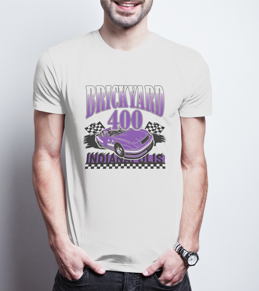 Brickyard 400 Indianapolis Purple Race Car NASCAR Event T-Shirt