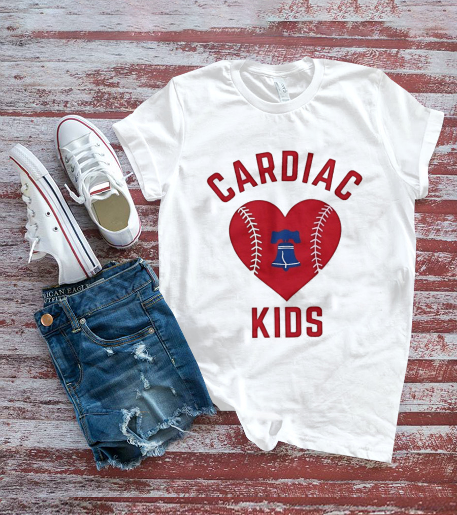 Cardiac Kids Philadelphia Phillies Heart Baseball T-Shirt