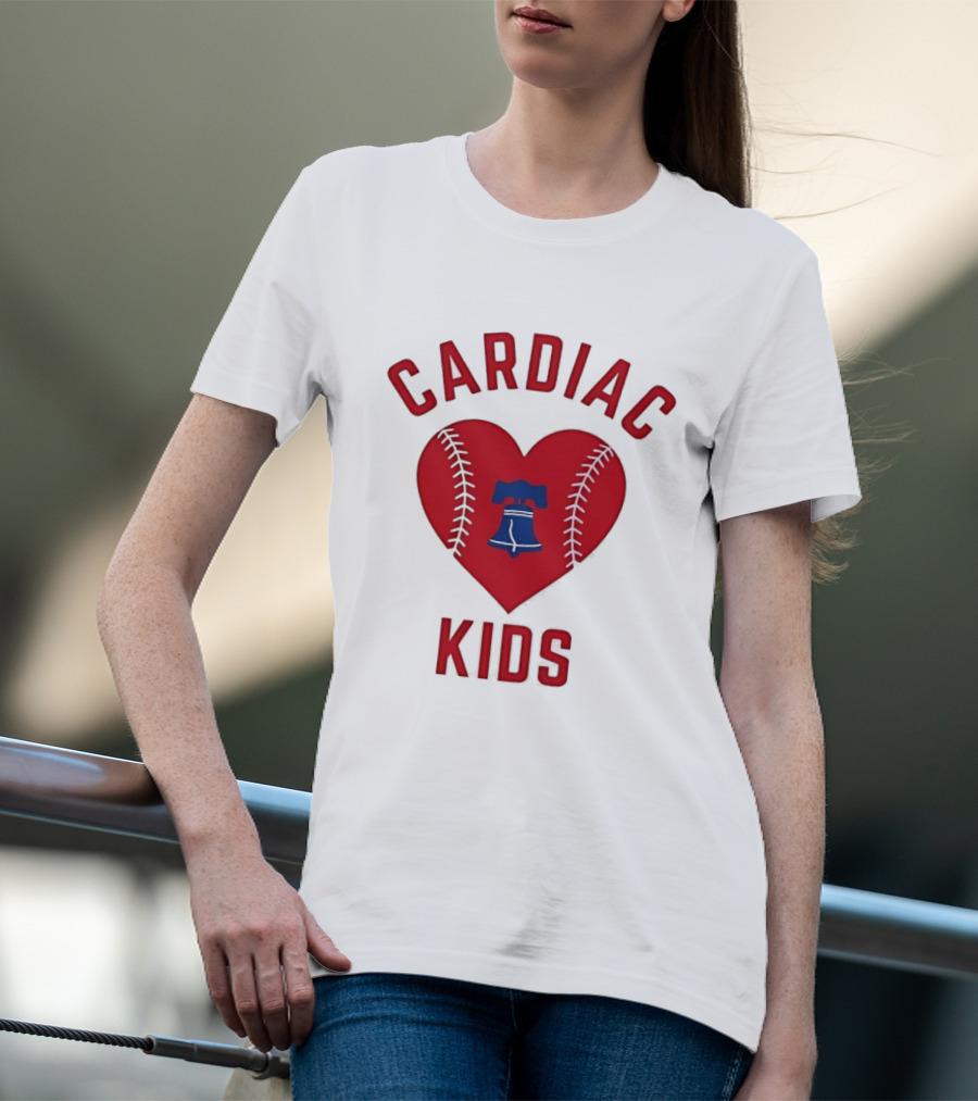 Cardiac Kids Philadelphia Phillies Heart Baseball T-Shirt