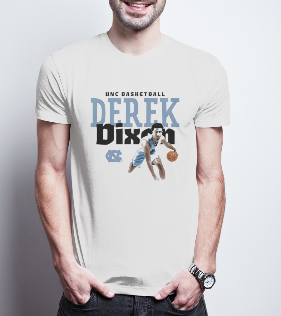 UNC Basketball Derek Dixon Player Pose Star T-Shirt