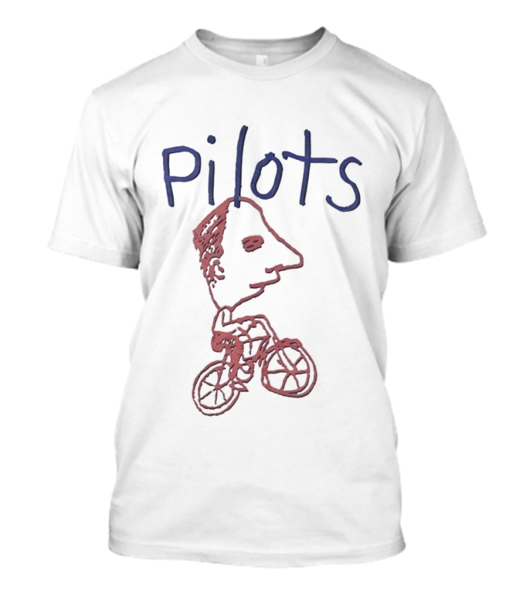 Pilots Bicycle Drawing With Face Sketch T-Shirt