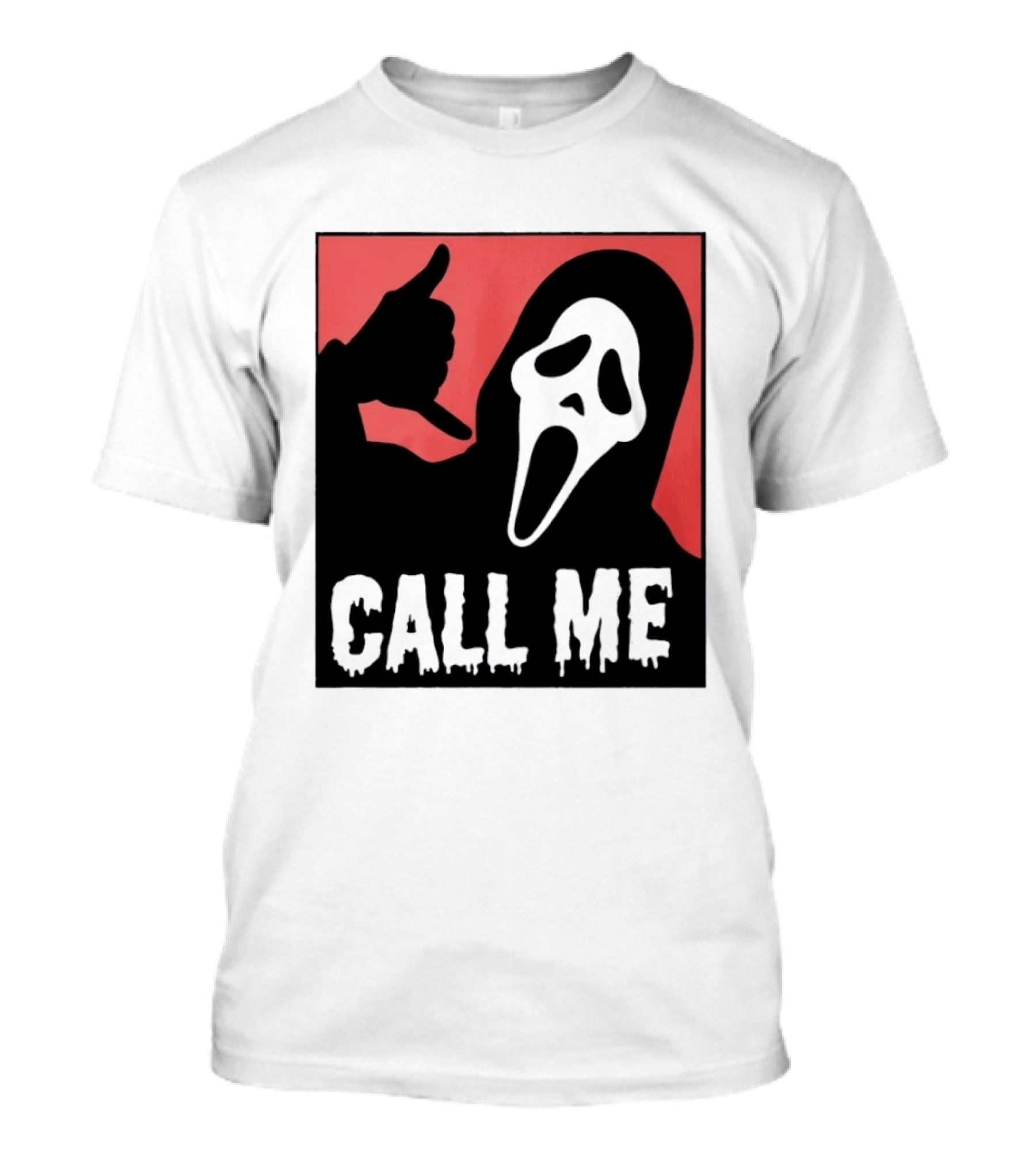 Ghostface Call Me Horror Halloween Scream T-Shirt