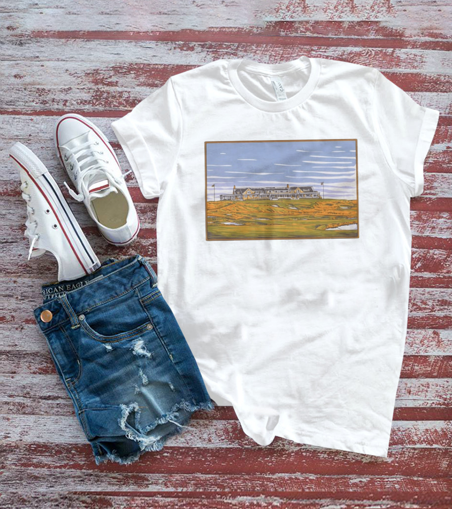 Southampton Golf Course Clubhouse Landscape Painting T-Shirt