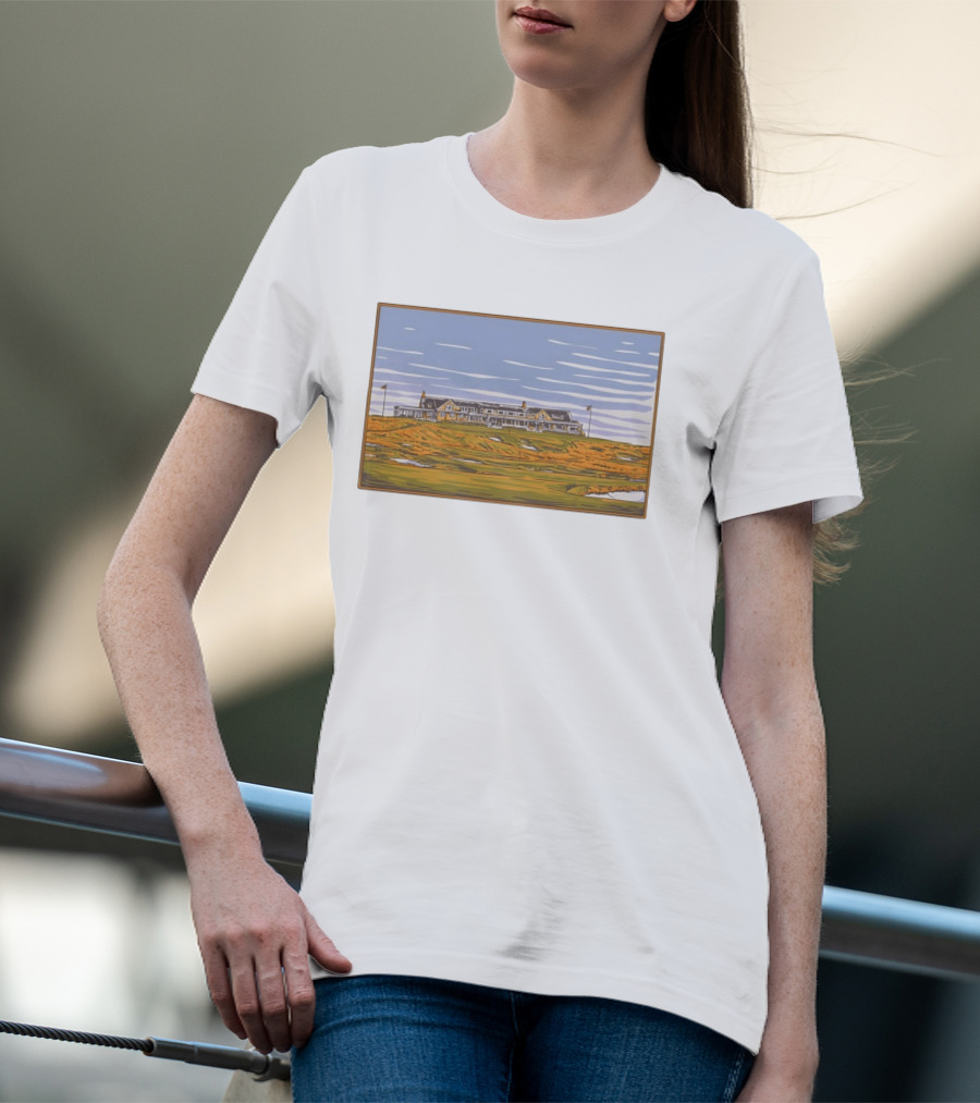 Southampton Golf Course Clubhouse Landscape Painting T-Shirt
