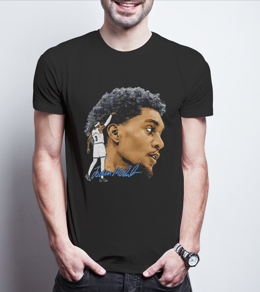 Anthony Edwards Minnesota Timberwolves Jordan McLaughlin Signature T-Shirt