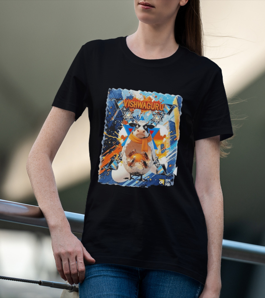Vishwaguru Cow 2026 Stars Abstract T-Shirt