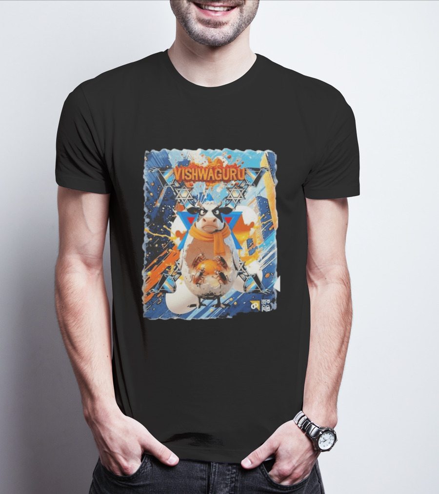 Vishwaguru Cow 2026 Stars Abstract T-Shirt