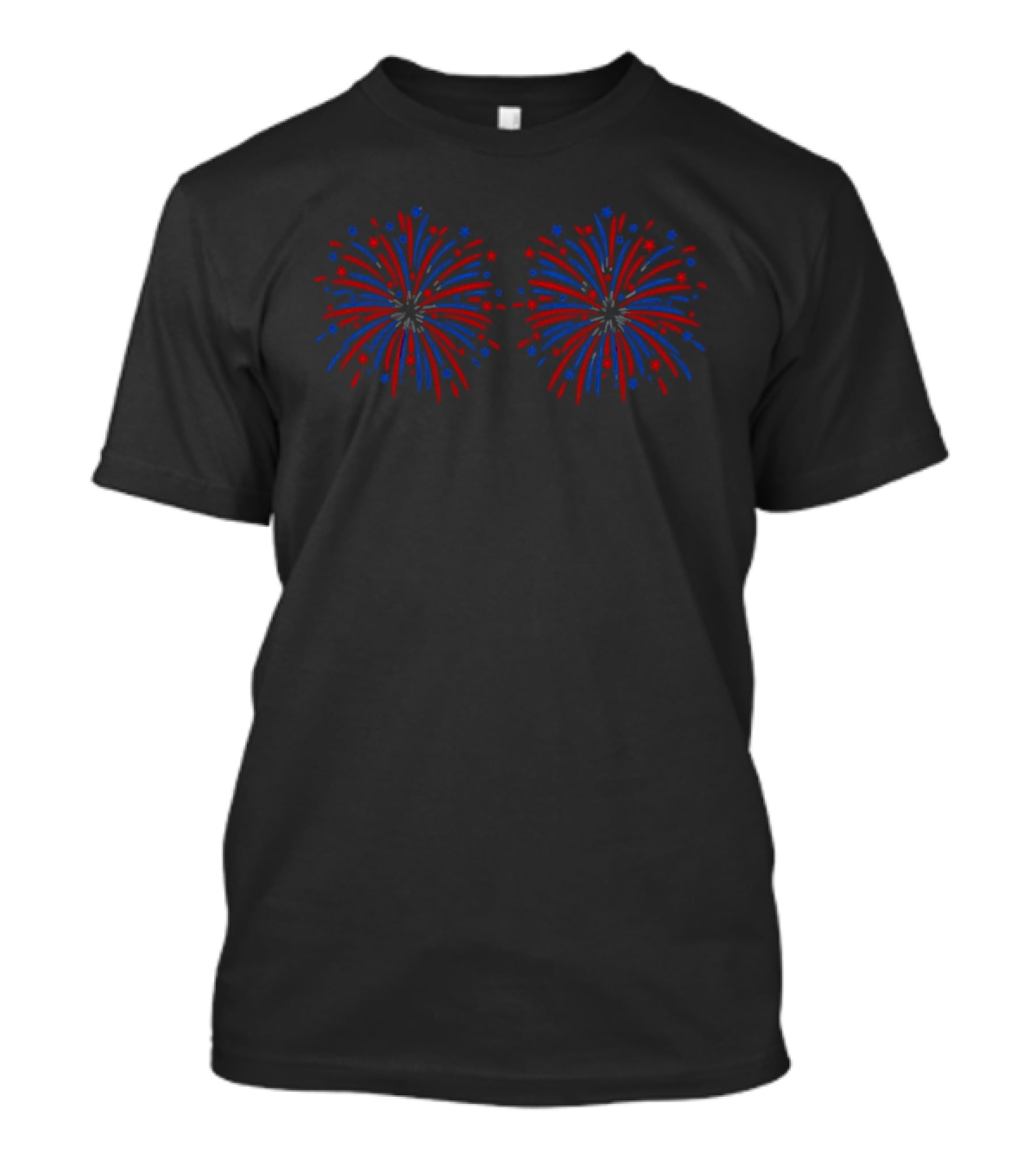 Fireworks Red Blue Burst Festival Celebration T-Shirt