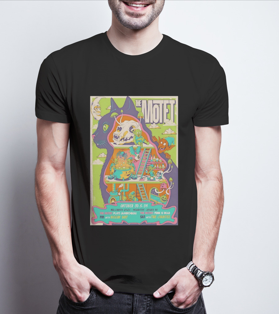 The Motet Plays Jamiroquai Halloween 2026 Cervantes Denver Concert Funk Is Dead Diggin' Dirt The Jauntee T-Shirt
