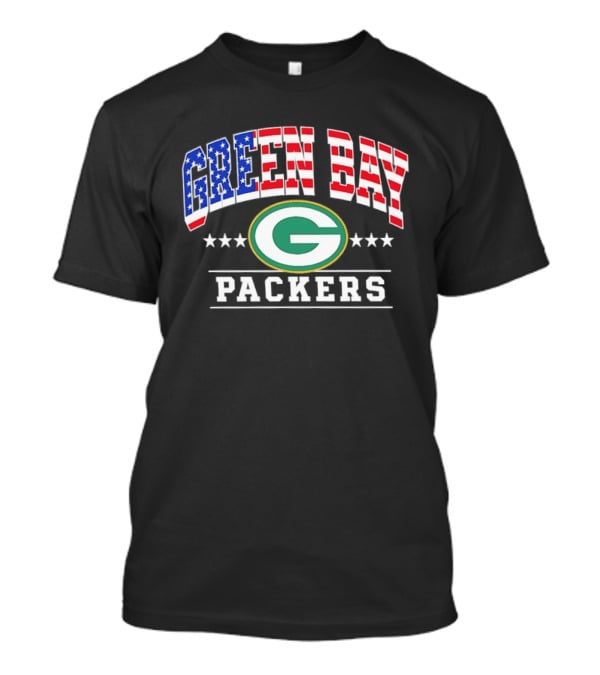Green Bay Packers 1776 2026 250 Years 4th Of July American Flag T-Shirt