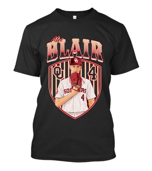 Oklahome Sooners Alec Blair Number 4 Baseball Player T-Shirt