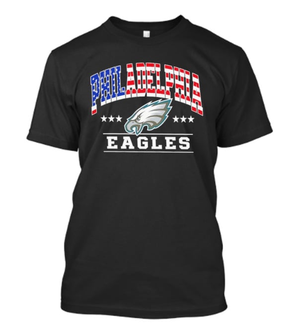 Philadelphia Eagles 1776 2026 250 Years 4th Of July American Flag Stars T-Shirt
