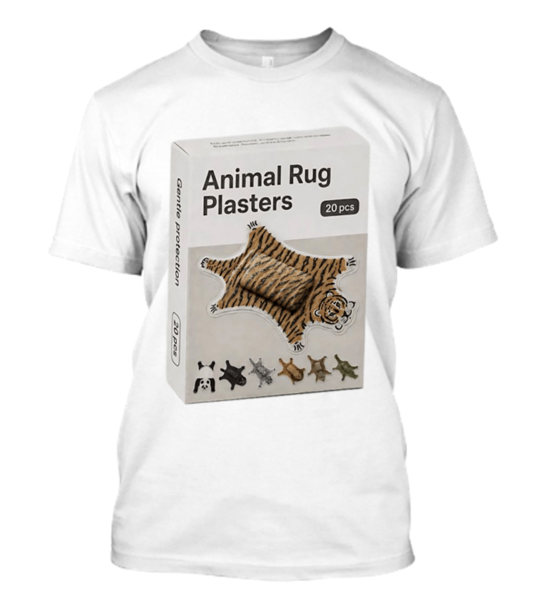 Animal Rug Plasters 20pcs Gentle Protection Tiger Panda Bear T-Shirt