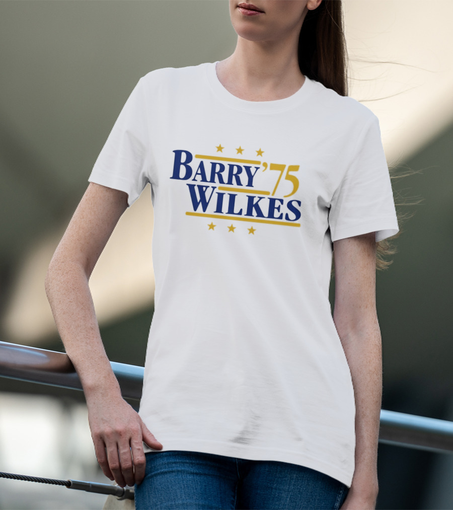 Barry Wilkes '75 Golden State Warriors Six Stars T-Shirt