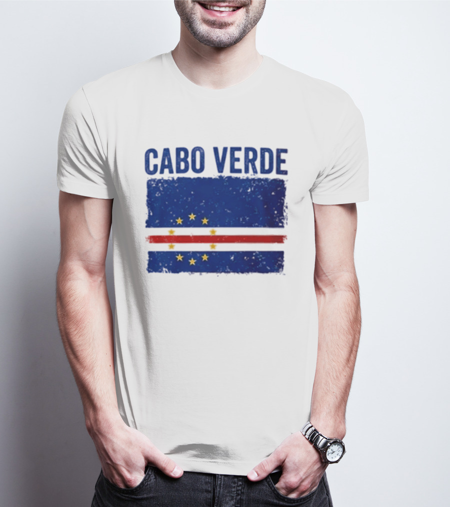 Cabo Verde Flag African Country Patriotic Stars And Stripes T-Shirt